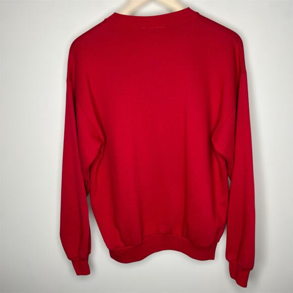 1996 Looney Tunes Tasmanian Devil Ugly Christmas Sweater Large Adult Vintage Red - Picture 3 of 7